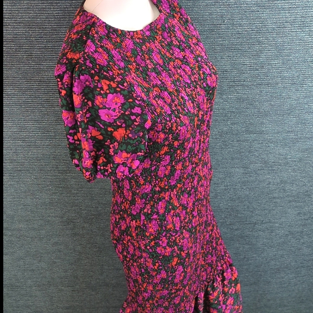 Floral Maxi Dress - Pink and Black - Picture 10 of 16
